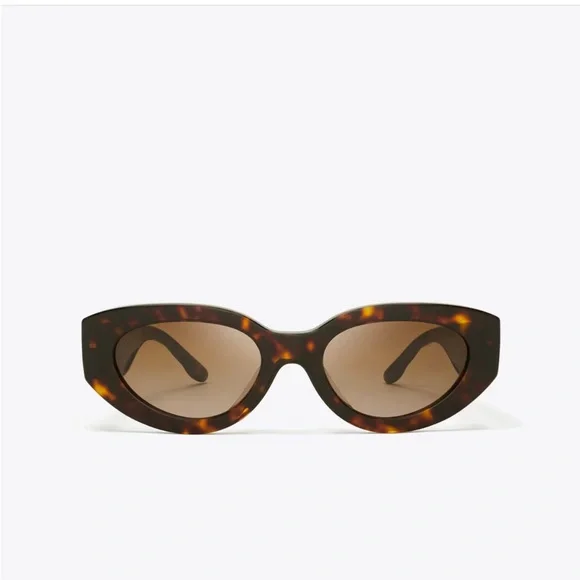 Tory Burch Kira Cat Eye Sunglasses - Tortoise - Picture 2 of 7